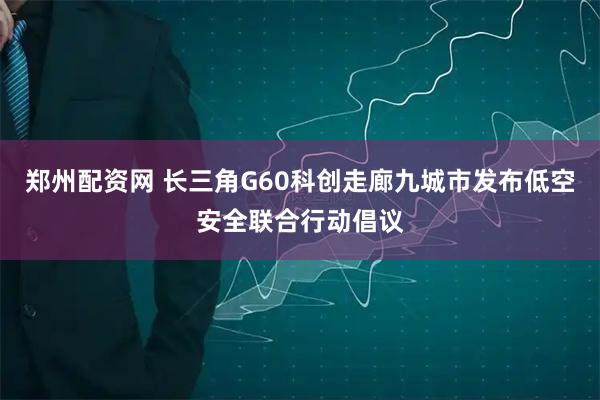 郑州配资网 长三角G60科创走廊九城市发布低空安全联合行动倡议